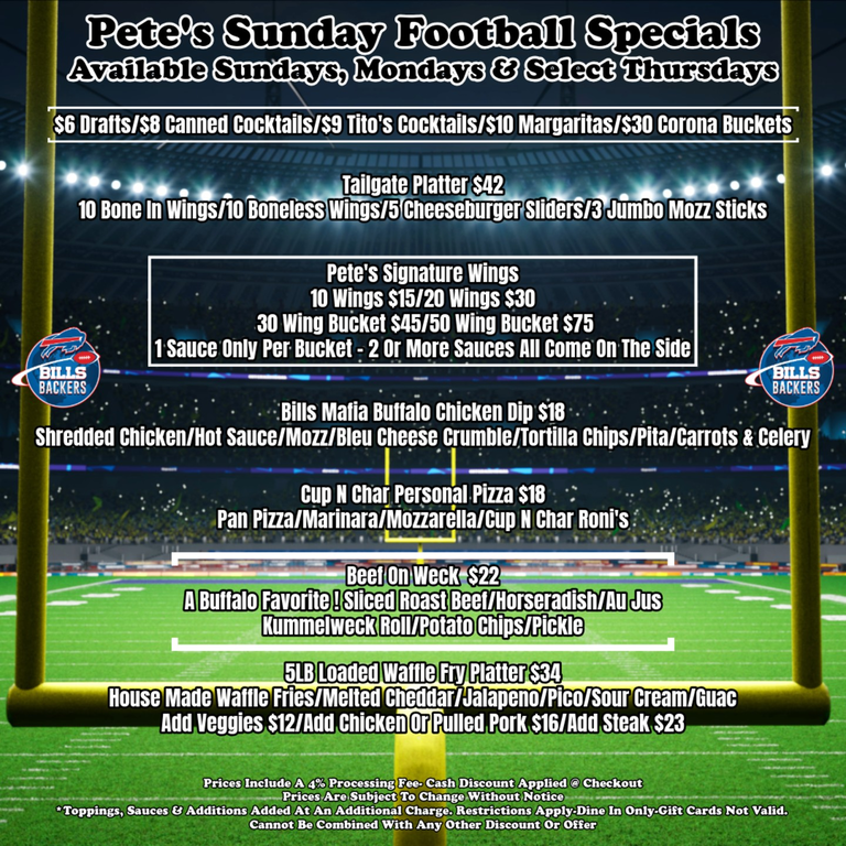 Mouthwatering NFL Specials Are Waiting For Ya !