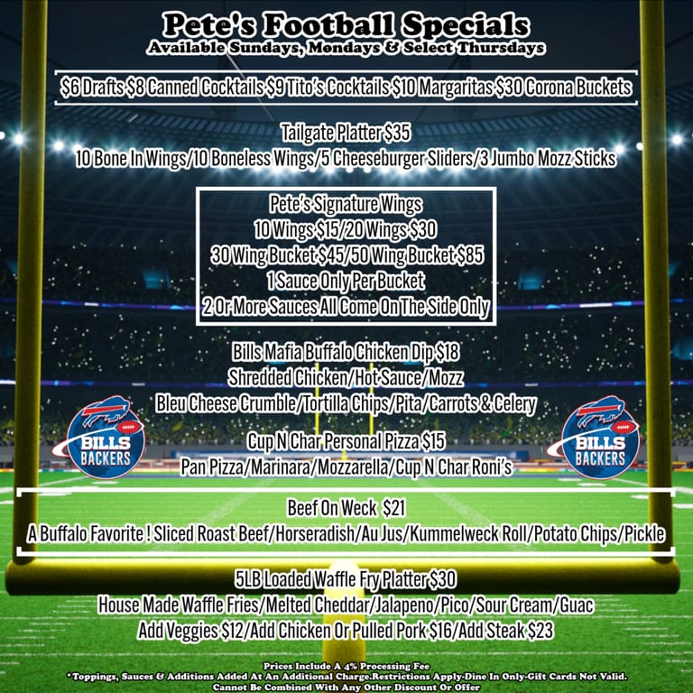 Mouthwatering NFL Specials Are Waiting For Ya !