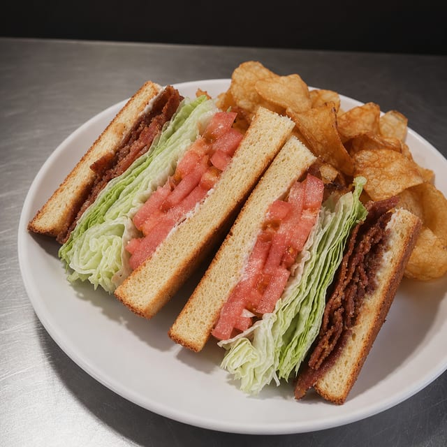 Grilled BLT Sandwich.
