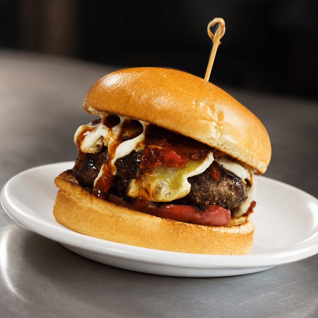 Jam Apple Brie Burger.