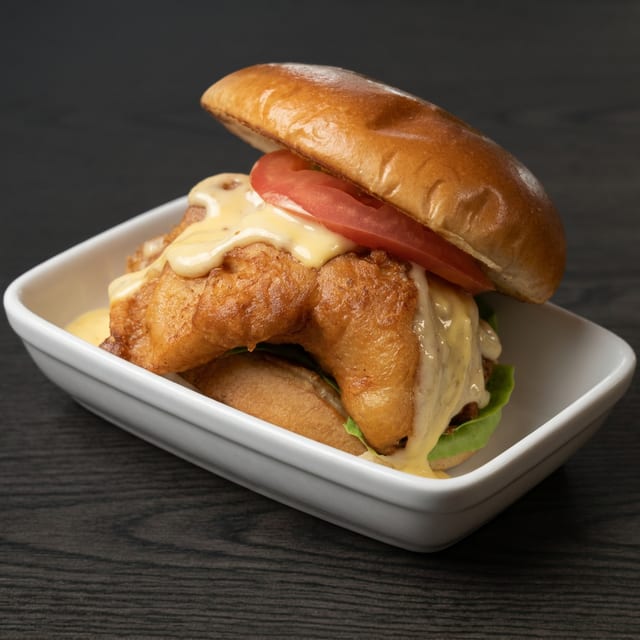 Beer Battered Cod Sandwich.